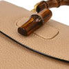 Gucci Vintage Convertible Bamboo Top Handle Bag Leather