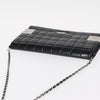 Chanel Chocolate Bar Chain Clutch Quilted Patent