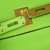 Secondhand Hermes Kelly Handbag Green Gulliver with Gold Hardware