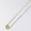 Secondhand Christian Dior Vintage Logo Round Pendant Necklace
