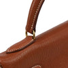 Secondhand Hermes Kelly Handbag Brown Chevre de Coromandel with Gold Hardware