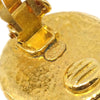 Chanel Vintage CC Round Clip-On Earrings Metal