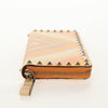 Secondhand Valentino Garavani Rockstud Zip Around Wallet Striped