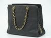 Chanel Vintage Logo Chain Tote Caviar