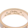 Cartier Love Wedding Band Pave Diamonds Ring 18K Yellow Gold and Diamonds