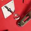 Hermes Birkin Handbag Red Epsom with Palladium Hardware
