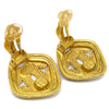 Secondhand Chanel CC Rhombus Clip-On Earrings