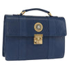 Secondhand Versace Vintage Handbag Blue Leather Bags