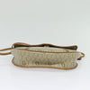 Christian Dior Vintage Honeycomb Flap Crossbody Bag Canvas and Leather
