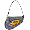 Christian Dior Vintage Saddle Bag Printed Denim