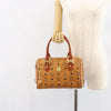 Secondhand MCM Visetos logogramme Handbag Canvas and