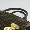 Fendi Vintage Top Handle Lock Box Bag Zucca Canvas