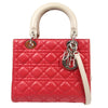 Christian Dior Bicolor Lady Dior Bag Cannage Quilt Lambskin