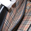 Burberry Convertible Briefcase Leather with London Check Coated Canvas