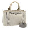 Secondhand Prada Canapa Tote Rhinestone Embellished
