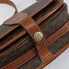 Celine Vintage Macadam Shoulder Bag Canvas and Leather