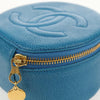 Chanel Vintage Timeless Round Jewelry Case Caviar
