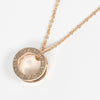 Bvlgari B.Zero1 Design Legend Zaha Hadid Pendant Necklace 18K Rose Gold with Ceramic