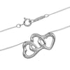 Tiffany & Co. Triple Heart Pendant Necklace Sterling Silver