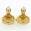 Secondhand Chanel Vintage Round CC Clip-On Earring