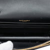 Secondhand Saint Laurent Embroidered Satin Monogram Kate Tassel Wallet on Chain