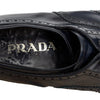 Secondhand Prada Blue Brogue Leather Shoes - '00s