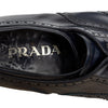 Secondhand Prada Blue Brogue Leather Shoes - '00s