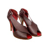 Secondhand Vivienne Westwood Brown Leather Peep-Toe Sandals - '00s