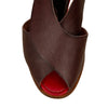 Secondhand Vivienne Westwood Brown Leather Peep-Toe Sandals - '00s
