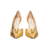 Secondhand Jimmy Choo Metallic Snakeskin Orb Pumps - '10s