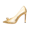 Secondhand Jimmy Choo Metallic Snakeskin Orb Pumps - '10s