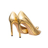 Secondhand Jimmy Choo Metallic Snakeskin Orb Pumps - '10s