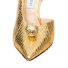 Secondhand Jimmy Choo Metallic Snakeskin Orb Pumps - '10s