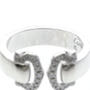 Cartier Vintage C de Cartier 18K White Gold with Diamonds