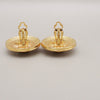 Chanel Vintage Round Clip-On Metal with Faux Pearl