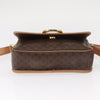 Celine Vintage Macadam Circle Logo Canvas and Leather