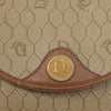 Christian Dior Vintage Honeycomb Flap Canvas and Leather