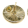Chanel CC Round Stud Metal and Resin