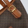 Celine Vintage Macadam Shopper Tote Canvas and Leather