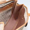 Christian Dior Vintage Honeycomb Canvas and Leather