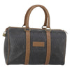 Christian Dior Vintage Honeycomb Boston Canvas and Leather