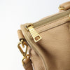 Prada Front Zip Convertible Satchel Cervo Leather