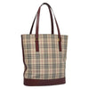Burberry Nova Check Tote Canvas and Leather