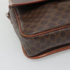 Celine Vintage Macadam Circle Logo Canvas and Leather