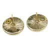 Chanel CC Round Stud Metal and Resin