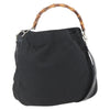 Gucci Vintage Bamboo Handle Open Hobo Nylon
