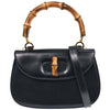 Gucci Vintage Convertible Bamboo Top Handle Leather