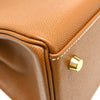 Hermes Kelly Brown Courchevel with Gold Hardware
