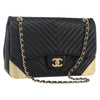 Chanel Double Chevron Flap Quilted Leather