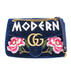 Gucci GG Marmont Flap Embroidered Matelasse Velvet